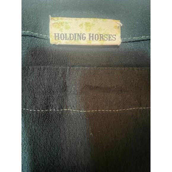 HOLDING HORSES GREACA MIDI   3/4 SLEEVE SPLIT SIDES DRESS WOMENS SIZE XS - Picture 6 of 7